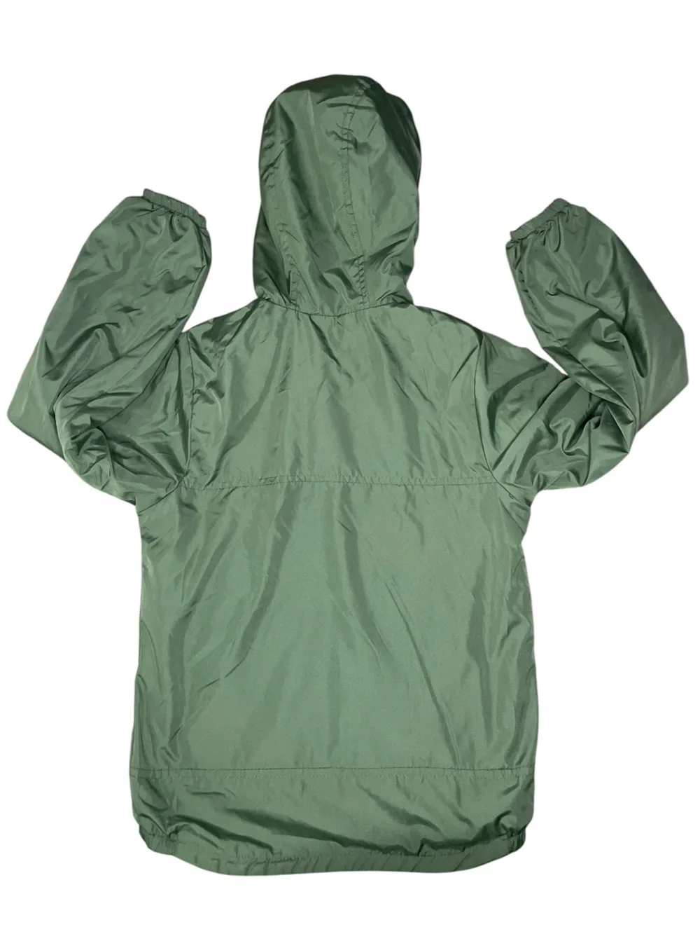 Osh Kosh Reversible Green/Gray Hooded Zip-Up Fleece/Windbreaker Jacket-Kids 8